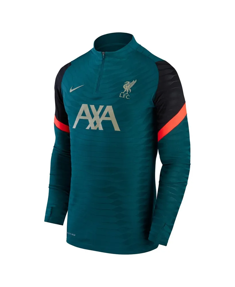 Men's Nike Green Liverpool Elite Drill Performance Quarter-Zip Top