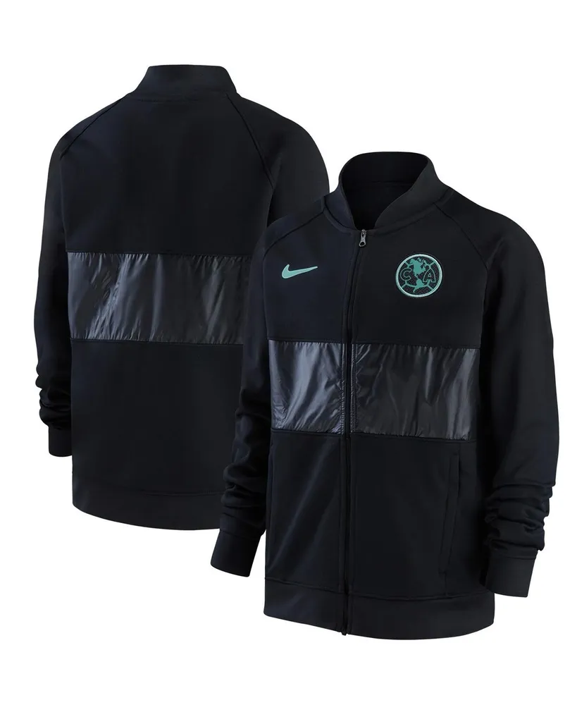 Big Boys Nike Black Club America I96 Anthem Raglan Full-Zip Jacket