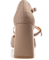 Journee Collection Women's Isadorah Double Strap Heels