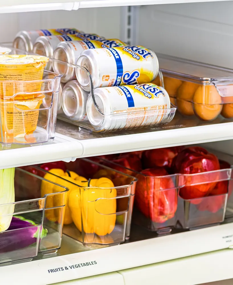 8 Pack Refrigerator Organizer Bins,Plastic Freezer Organizer Bins