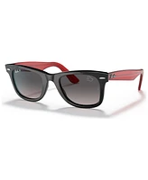 Ray-Ban Disney Unisex Polarized Sunglasses, RB2140 Wayfarer Mickey J22 50