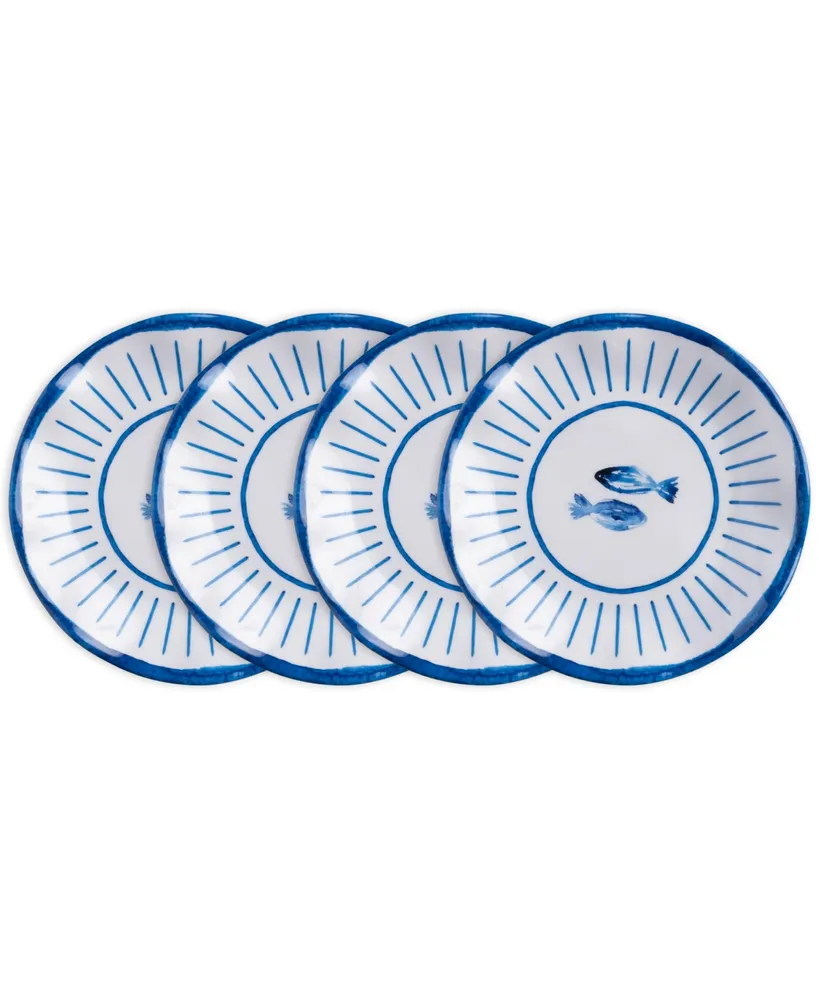 Q Squared Melamine Sardinia 5.5" Canape Plate Set/4