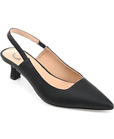 Journee Collection Women's Paulina Kitten Heel Slingback Pumps