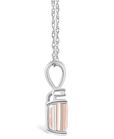 Morganite (7/8 ct. t.w.) and Diamond Accent Pendant Necklace in 14K Yellow Gold or 14K White Gold