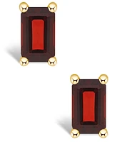 Macy's Garnet Stud Earrings (3/4 ct.t.w) 14K White Gold Plated or Yellow