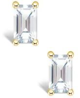 White Topaz (3/4 ct. t.w.) Stud Earrings in 14K Yellow Gold or 14K White Gold