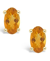 Citrine (1/2 ct. t.w.) Stud Earrings 14K White Gold or Yellow