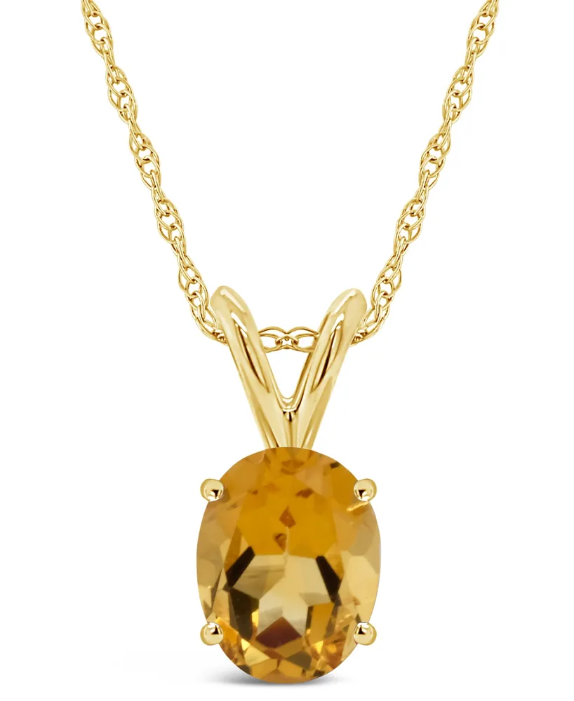 Citrine Pendant Necklace (1-1/5 ct.t.w) in 14K Yellow Gold