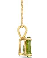 Peridot Pendant Necklace (1-1/3 ct.t.w) in 14K Yellow Gold