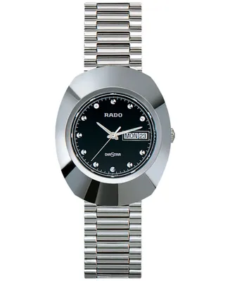 Rado Original Men's Silver-Tone Stainless Steel Bracelet Watch 35mm