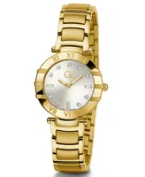 Guess Gc Cruise Women's Swiss Gold-Tone Stainless Steel Bracelet Watch 32mm - Silver