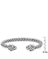 Steeltime Braided Wire Tiger Head Bracelet