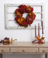 Nearly Natural 24" Fall Hydrangea Wreath