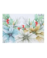 Laural Home Glad Tidings Set of 4 Placemats, 13" x 19" - Off