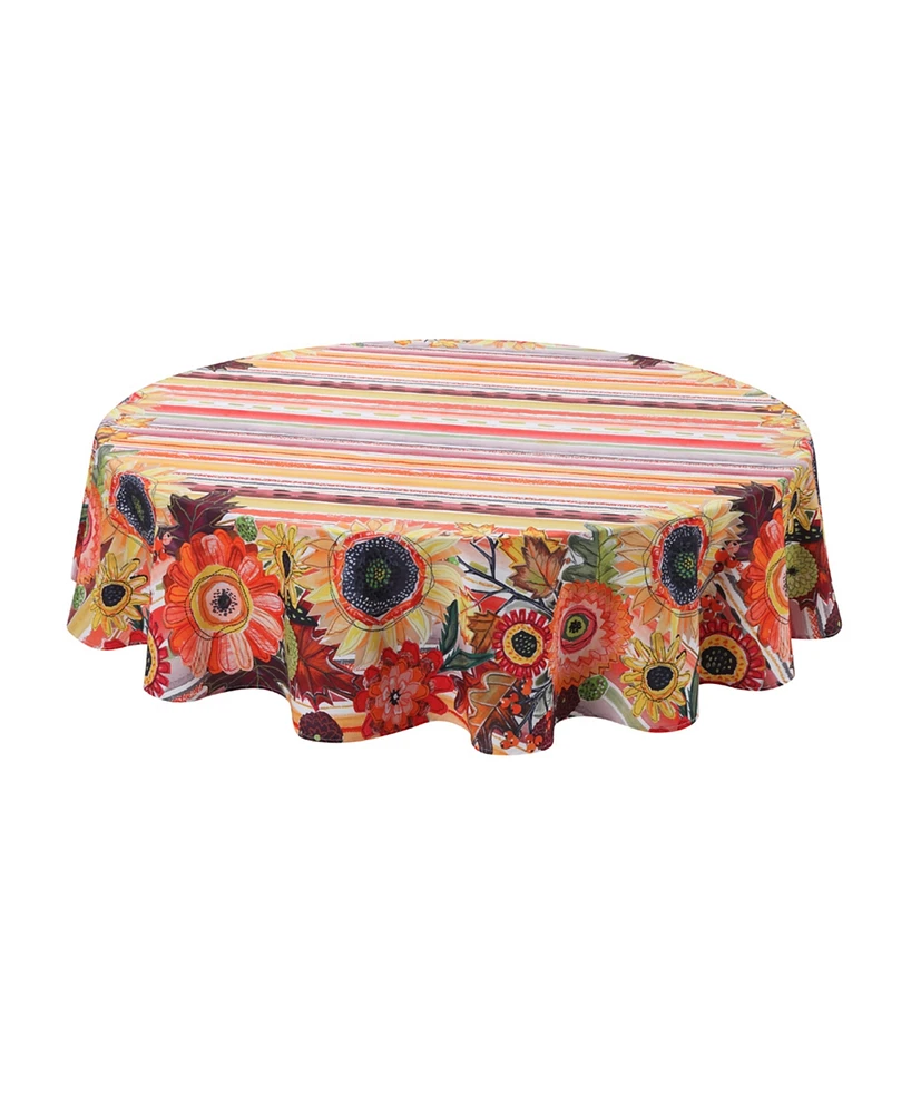 Laural Home Harvest Snippets 70" Round Tablecloth