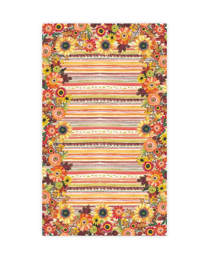 Laural Home Harvest Snippets Tablecloth, 70" x 120"