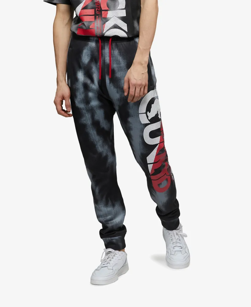 Ecko Unltd Men's Tie-Dye Star Burst Fleece Joggers