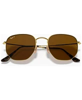 Ray-Ban Unisex Polarized Sunglasses, RB3548N Hexagonal Washed Evolve