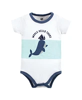 Hudson Baby Boys Cotton Bodysuit, Shorts and Shoe Set