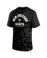 Men's Fanatics Black New Orleans Saints Hail Mary Raglan T-shirt