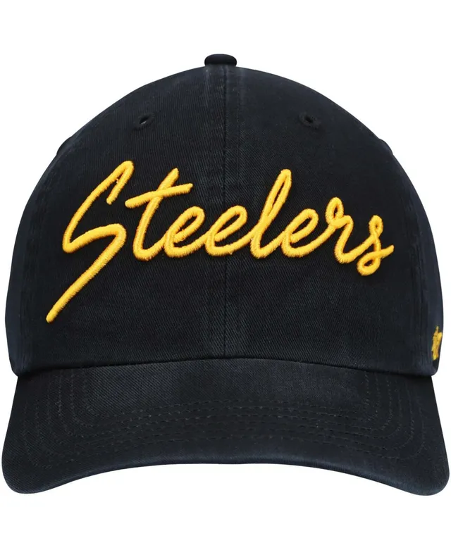 Women's '47 Black Pittsburgh Steelers Millie Clean Up Adjustable Hat