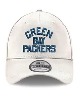 Men's New Era White Green Bay Packers Wordmark Iced Ii 39THIRTY Flex Hat