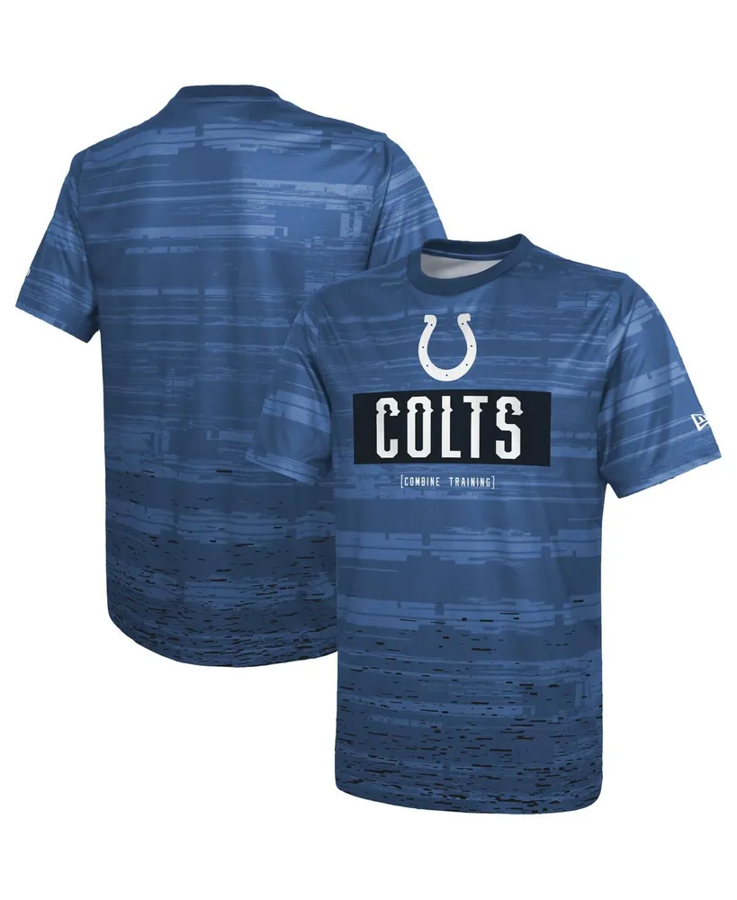 Men's New Era Royal Indianapolis Colts Combine Authentic Sweep T-shirt