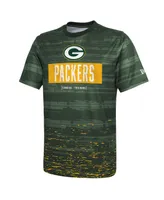 Men's New Era Green Green Bay Packers Combine Authentic Sweep T-shirt