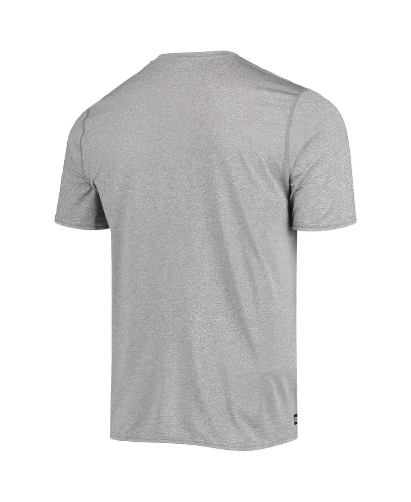 Men's New Era Heathered Gray Seattle Seahawks Combine Authentic Game On T-shirt
