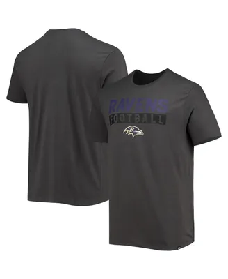 Men's '47 Charcoal Baltimore Ravens Dark Ops Super Rival T-shirt