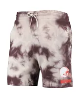 Men's New Era Brown Cleveland Browns Tie-Dye Shorts