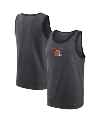 Men's Nike Heathered Charcoal Cleveland Browns Tri-Blend Tank Top