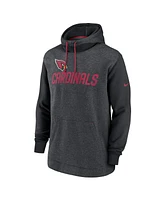Men's Nike Heathered Charcoal, Black Arizona Cardinals Surrey Legacy Pullover Hoodie
