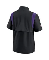 Men's Nike Black Minnesota Vikings Coaches Chevron Lockup Pullover Top