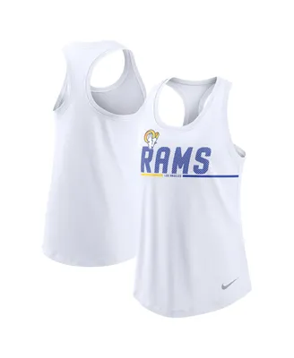 Women's Nike White Los Angeles Rams Team Name City Tri-Blend Racerback Tank Top