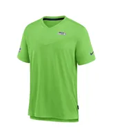 Men's Nike Neon Green Seattle Seahawks 2022 Sideline Coach Chevron Lock Up Performance V-Neck T-shirt