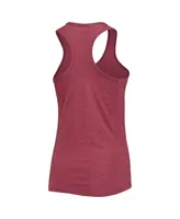 Women's New Era Heathered Burgundy Washington Commanders Wordmark Racerback Tank Top