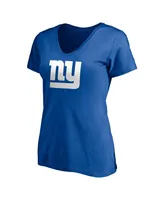 Women's Fanatics Saquon Barkley Royal New York Giants Player Icon Name and Number V-Neck T-shirt