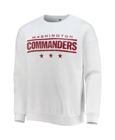 Men's Nfl x Darius Rucker Collection by Fanatics White Washington Commanders Star Sponge Fleece Pullover Sweatshirt