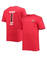 Men's Fanatics Red Tampa Bay Buccaneers Big and Tall #1 Dad 2-Hit T-shirt