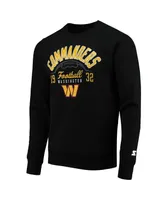 Men's Starter Black Washington Commanders Pullover Sweatshirt