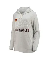 Women's Touch Oatmeal Washington Commanders Pre-Game Raglan Pullover Hoodie