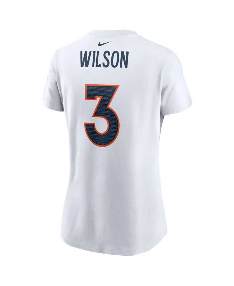 Women's Nike Russell Wilson White Denver Broncos Player Name & Number T-shirt