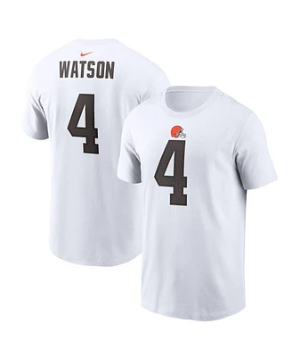Men's Nike Deshaun Watson White Cleveland Browns Player Name & Number T-shirt
