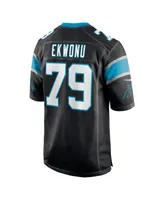 Men's Nike Ikem Ekwonu Black Carolina Panthers 2022 Nfl Draft First Round Pick Game Jersey