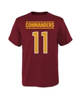Big Boys Carson Wentz Burgundy Washington Commanders Mainliner Player Name and Number T-shirt