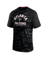 Men's Fanatics Black Atlanta Falcons Hail Mary Raglan T-shirt