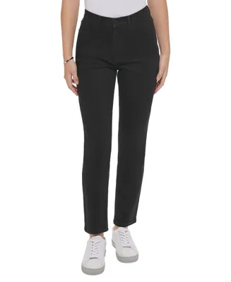 Calvin Klein Jeans Petite High-Rise Slim Straight-Leg Whisper-Soft Jeans