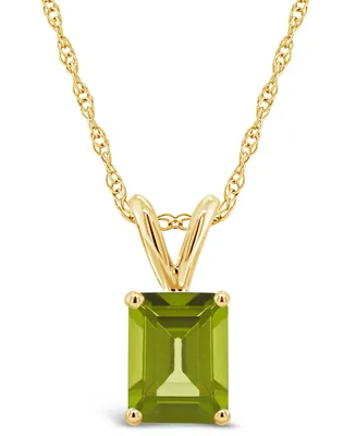 Peridot (1-3/4 ct. t.w.) Pendant Necklace in 14K Yellow Gold