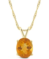 Macy's Citrine (2-1/2 ct. t.w.) Pendant Necklace in 14K Gold